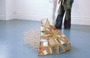 FAKE FAKE MOUNTAIN, cardboard, matches, glue, tape, 2007