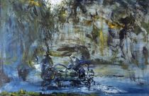 Jack B. Yeats, St Stephen's Green, Closing Time, 1950, Oil on canvas, 36 x 53.5 cm. Collection Irish Museum of Modern Art, Heritage Gift By Brian Timmons 