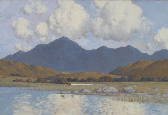 Paul Henry, Lake and Blue Mountains of Connemara, undated, Oil on canvas, Unframed: 40 x 60 cm , Collection Irish Museum of Modern Art, Heritage Gift from the McClelland Collection by Noel and Anne Marie Smyth, 2004