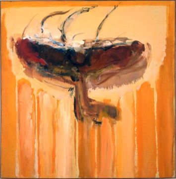 Barrie Cooke, Electric Elk, 1996, oil on canvas, 142.2 x 142.2 cm, Collection Irish Museum of Modern Art, Donation, Vincent & Noeleen Ferguson, 1996