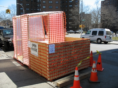 John Hawke - Rest Area Open House, Urban intervention, collaboration with Sancho Silva, Brooklyn NY, 2006