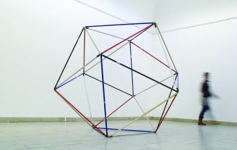 Jasmina Llobet & Luis Fernandez Pons, Icosahedron, 2007, broomsticks, cable ties, 200 x 250 x 250 cm 