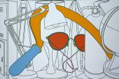 Michael Craig-Martin, Heat, 2000, Acrylic on canvas, 213.4 x 320cm, Courtesy GLG Partners