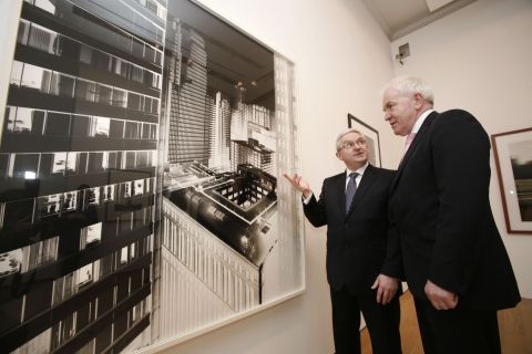 Minister for Arts, Heritage and the Gaeltacht, Mr Jimmy Deenihan, TD, with Peter Keegan, Ireland Country Executive, Bank of America Merrill Lynch