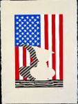 Jasper Johns, Untitled, 2000, linocut on paper, 22 ¾  x 17 inches, Collection Walker Art Center, Minneapolis, Gift of the artist, 2001 © Jasper Johns/Licensed by VAGA, New York