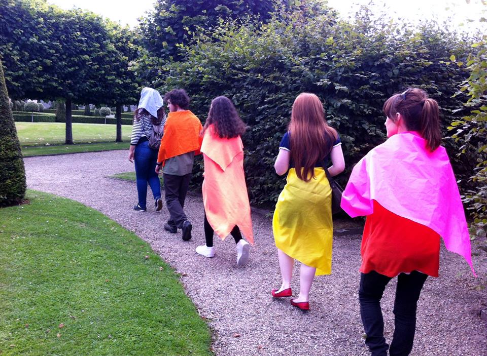 Silent walking tours wearing colour, Rhona Byrne