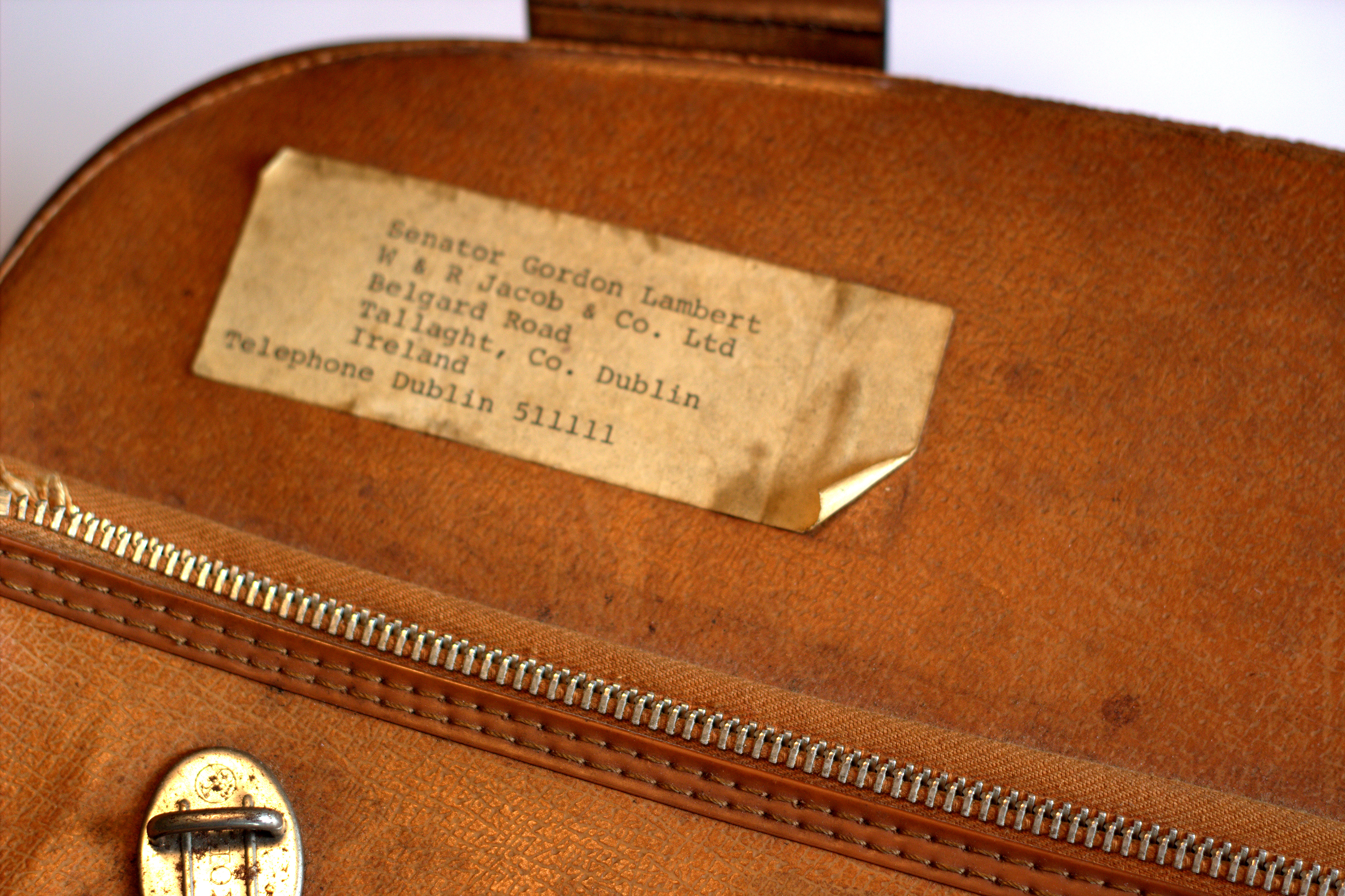 Gordon Lambert's suitcase, Photo by Chris Jones