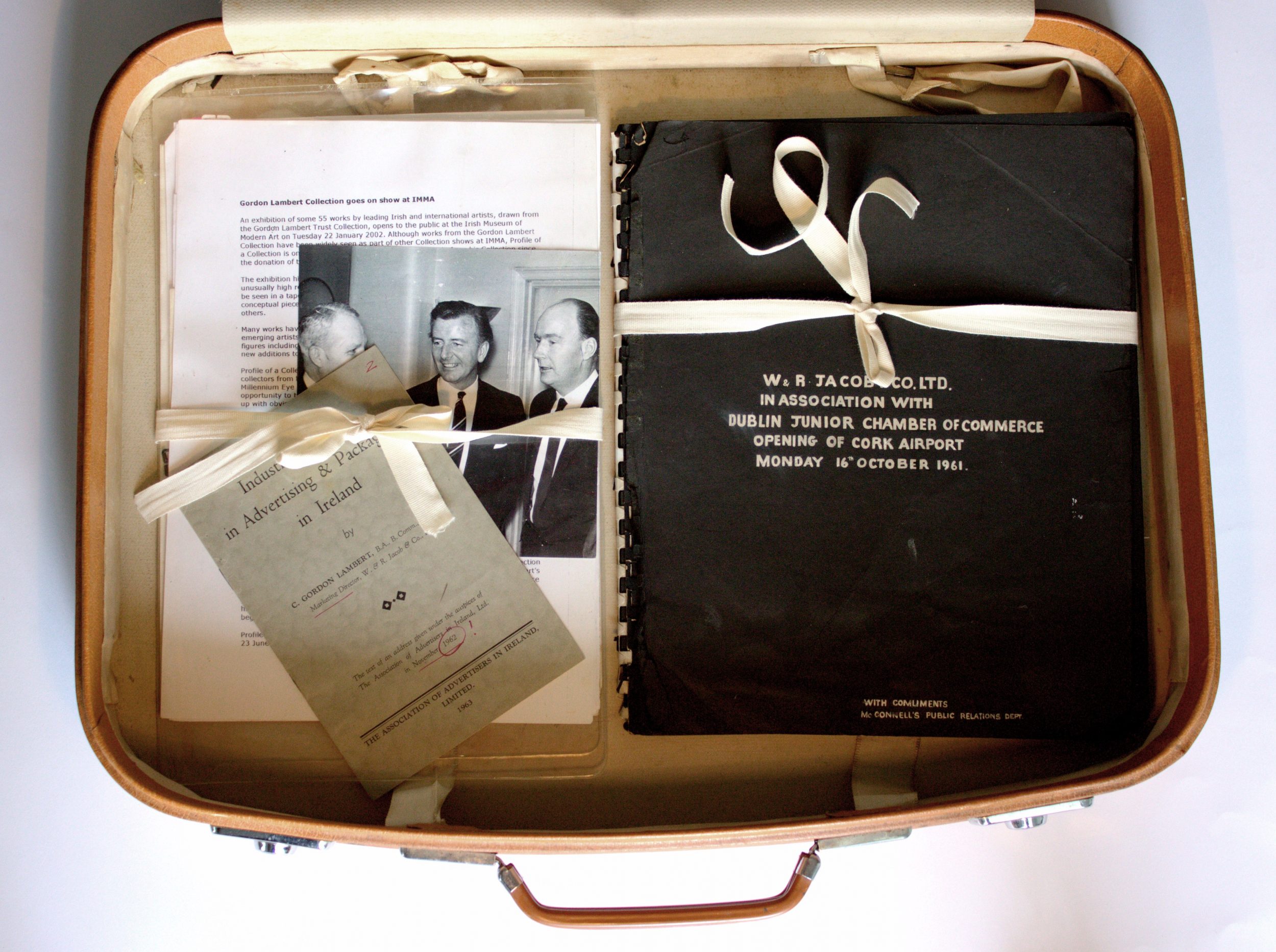 Gordon Lambert’s suitcase containing archive material, Photo: Chris Jones