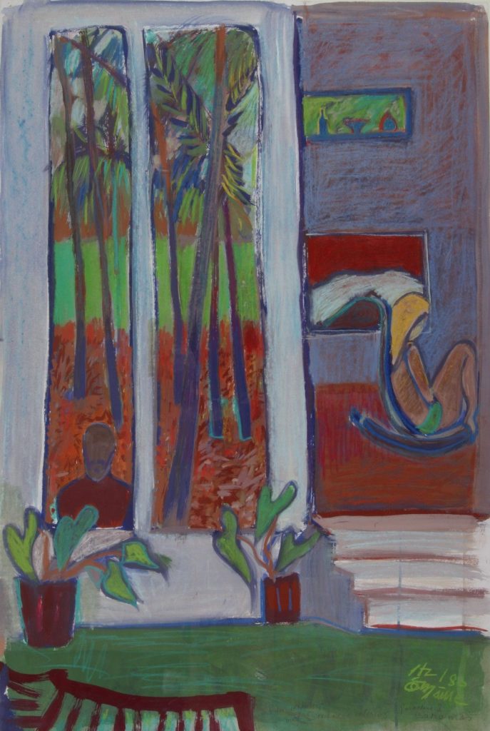 Artwork: Patio Reflections with Susie and interior, Paradise 2 Bahamas, 1980