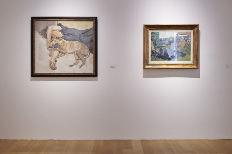 Installation view of 'Life Above Everything: Lucian Freud and Jack B. Yeats'. IMMA, Dublin. Photo by Ros Kavanagh.