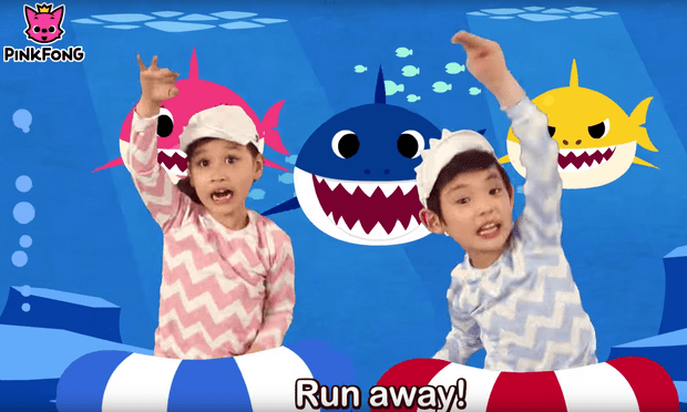 Screen-shot,'Baby Shark' music video produced by Pinkfong Image Source