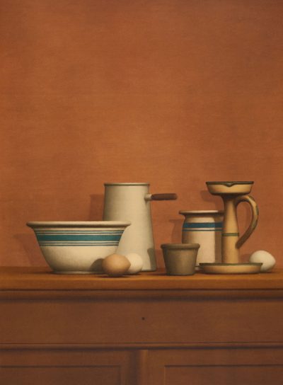 Still Life with Eggs, Candlestick and Bowl
