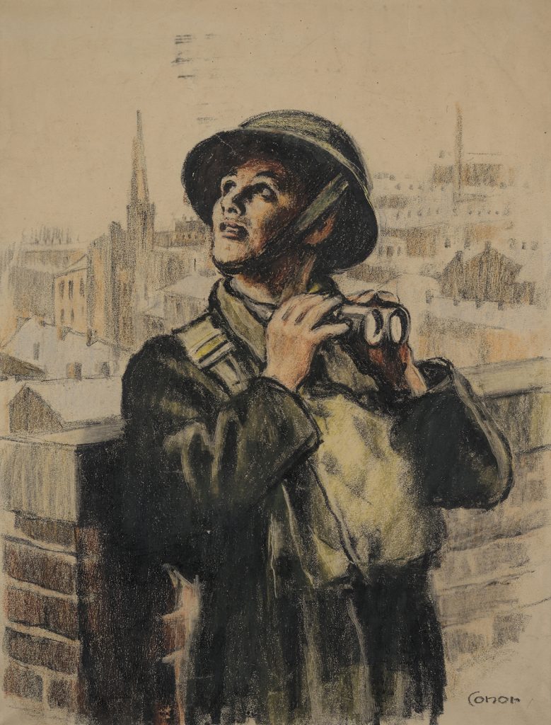 Artwork: The Air Raid Warden (Robinson Clever’s Roof)