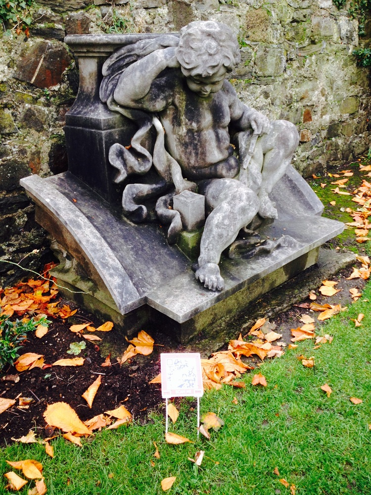 A fragment from Queen Victoria’s plinth in the formal gardens in the Royal Hospital Kilmainham.