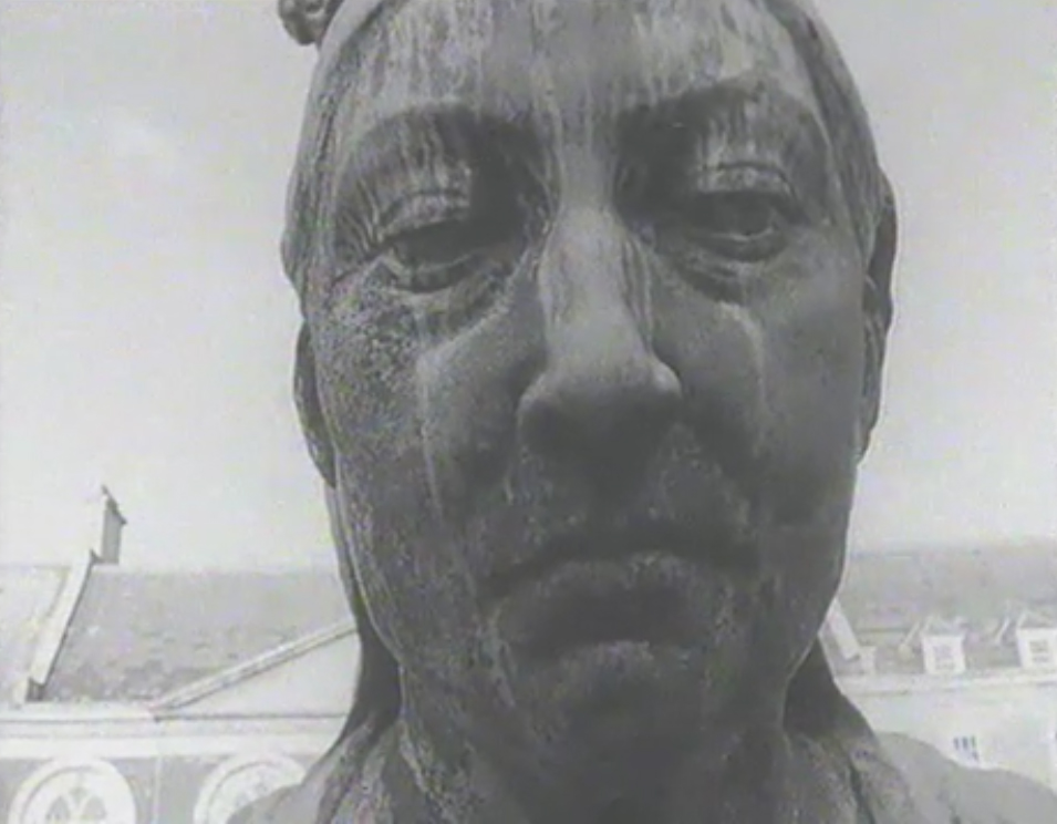 The statue of Queen Victoria ‘in residence’ at the Royal Hospital Kilmainham, 1967. Photo: still RTÉ Archive