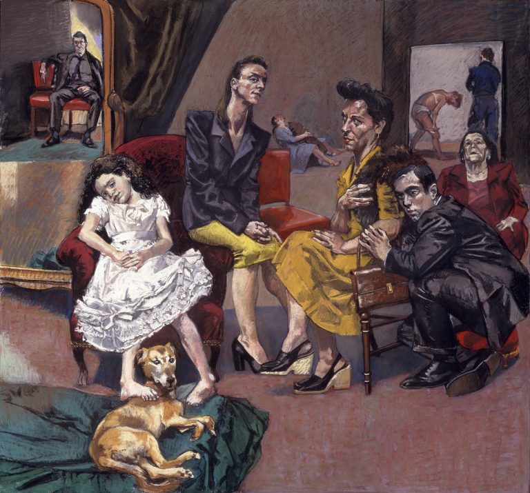 Paula Rego The Betrothal; Lessons; The Shipwreck, after ‘Marriage à la Mode’ by Hogarth, 1999 Pastel on paper mounted on aluminium, three panels 1650 × 5000 cm Tate: Purchased with assistance from the Art Fund and the Gulbenkian Foundation 2002
