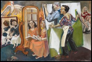 Paula Rego,Painting Him Out, 2011, Pastel on paper on aluminium 119.4 x 179.7 cm © Paula Rego, Courtesy of The Artist and Marlborough, New York and London Private Collection, Courtesy of Marlborough Fine Art