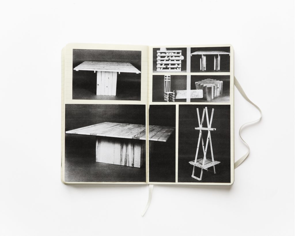 Jan McCullough, Scrapbook, 2018, Photographs from ‘Instant Furniture’ by Peter S Stamberg and the Globus Brothers, 1976.