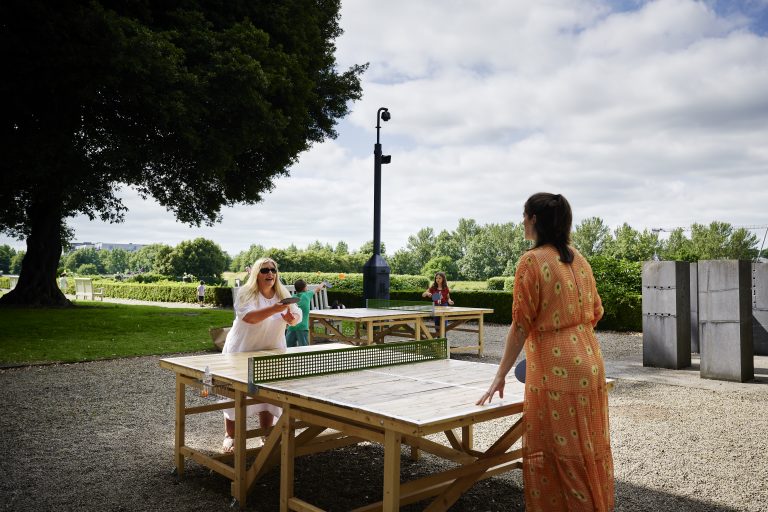 Mark Clare, Ping Pong Diplomacy, 2021, Garden Terrace, IMMA,. Photo Ros Kavanagh