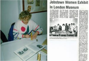 Image 1: Bernie McCarville – sketching Celtic patterns post visit to the National Museum of Ireland to view fine gold filigree on Celtic artefacts. Image 2: June O’Connor, Wendy Cowan, Lilian Dalton, Catherine Walker, Christine Mason, Promilla Shaw, Jilloo Rajan, Marion Kilbey, Bernie McCarville.