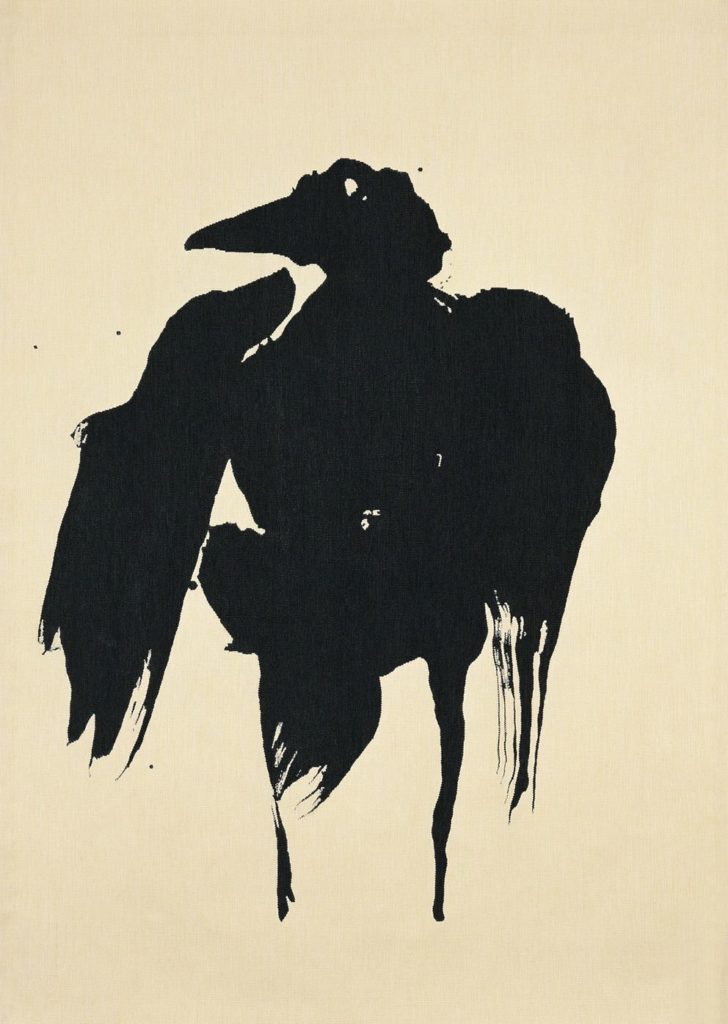 Artwork: The Táin. The Morrígan in bird shape