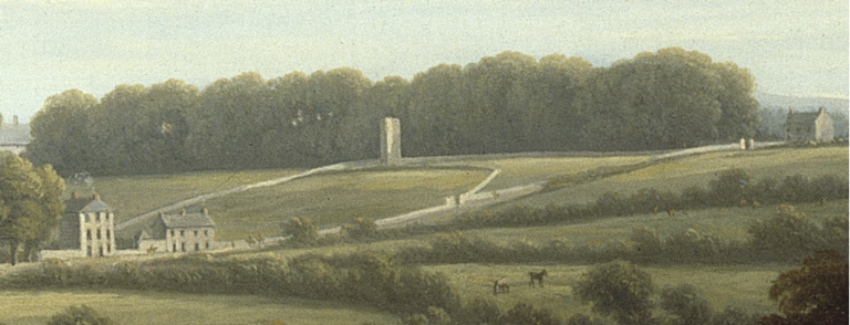 Gallery thumbnail. William Ashford, view of Dublin from Chapelizod, 1798, Detail, NGI