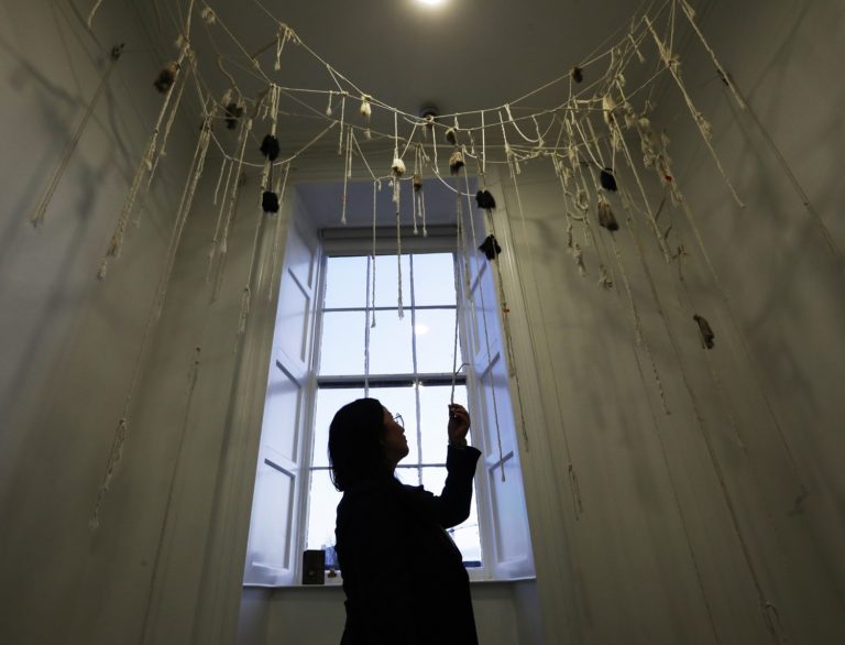Gallery thumbnail. Jinny Ly, Consult the I-Ching, 2023, as part of the exhibition RDS Visual Art Awards 2023 at IMMA. Photography Leon Farrell, Photocall Ireland. Image courtesy RDS and the artist