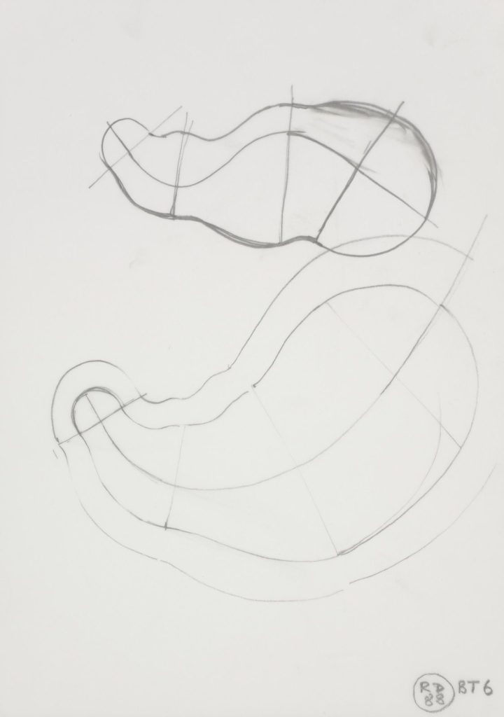 Artwork: Preliminary drawing for Body of Thought No I (BT 6)