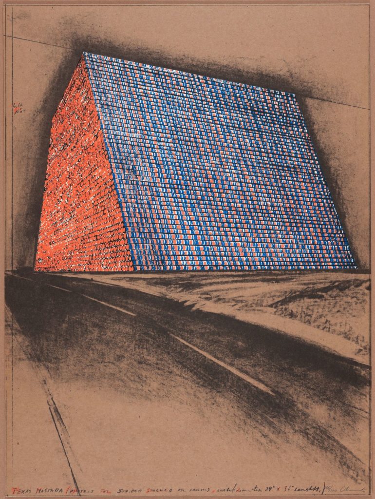 Artwork: Texas Mastaba, (Project for 500,000 Stacked Oil Drums)