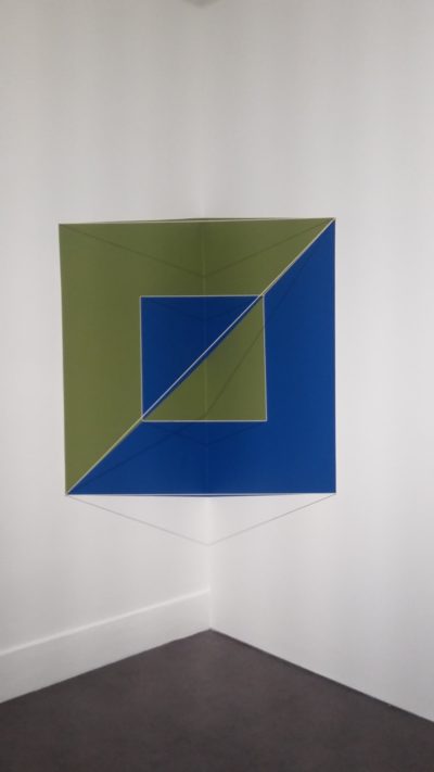 Rope Drawing #128 Flipped Corner (Green/Blue)