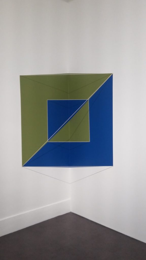 Artwork: Rope Drawing #128 Flipped Corner (Green/Blue)