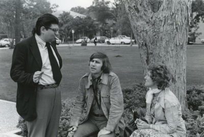 Morton Feldman, Brian O’Doherty and Barbara Novak at the premier of Feldman’s ‘The Rothko Chapel’, Houston