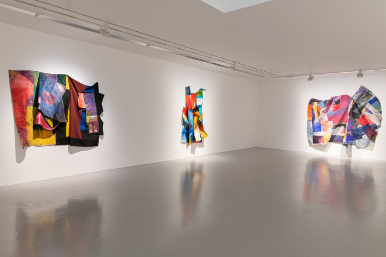 Gallery thumbnail. Installation view Sam Gilliam: Sewing Fields, 13 June 2025 – 25 January 2026. IMMA, the Irish Museum of Modern Art, Dublin Ireland. Courtesy Sam Gilliam Foundation. Photo Louis Haugh. 