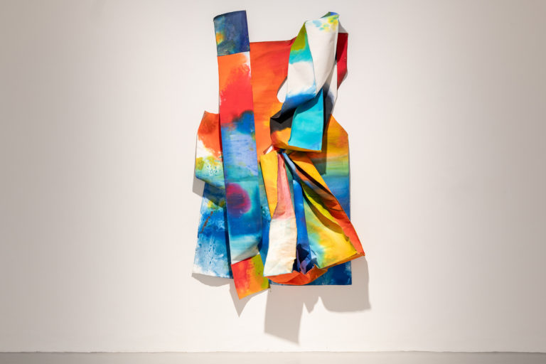 Gallery thumbnail. Installation view Sam Gilliam: Sewing Fields, 13 June 2025 – 25 January 2026. IMMA, the Irish Museum of Modern Art, Dublin Ireland. Courtesy Sam Gilliam Foundation. Photo Louis Haugh. 