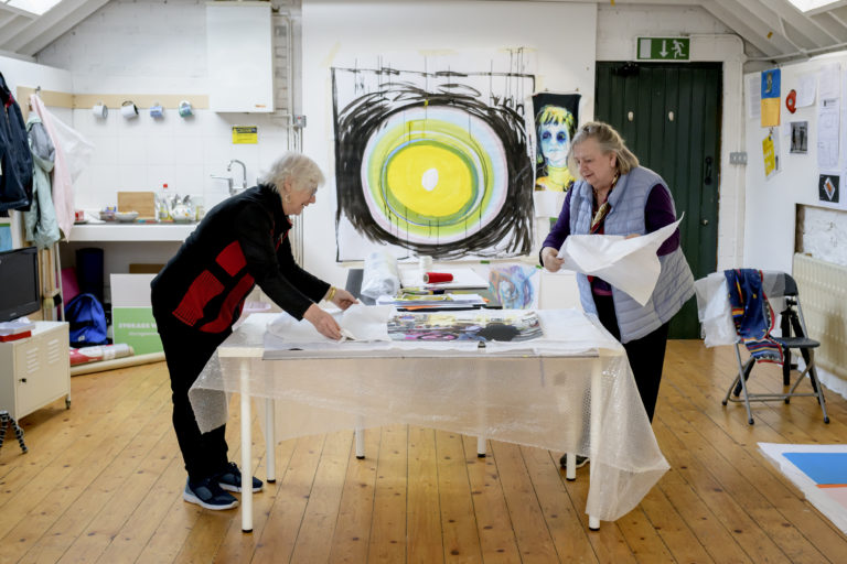 Gallery thumbnail. Pauline Cummins and Francis Mezzetti, IMMA Studio 3B. Photo Credit: Louis Haugh