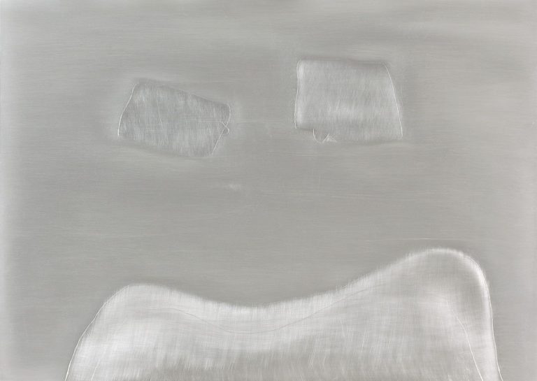 Gallery thumbnail. Maria Simonds-Gooding, Water Source III, 2010, Aluminium with rusting lacquer finish, Unframed, 84.5 x 118.4 x 4.2 cm, Collection Irish Museum of Modern Art, Donation, 2014