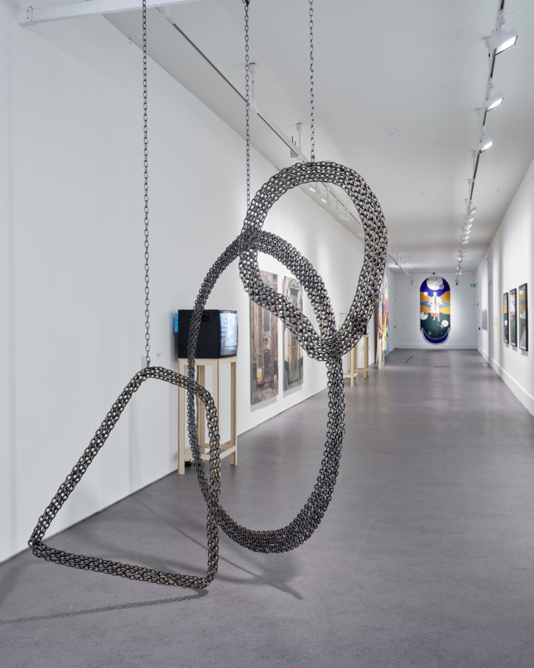 Gallery thumbnail. Installation view, Technologies of Peace: Art and Transition in Contemporary Europe (1989-2026), IMMA 2026. Photo by Ros Kavanagh