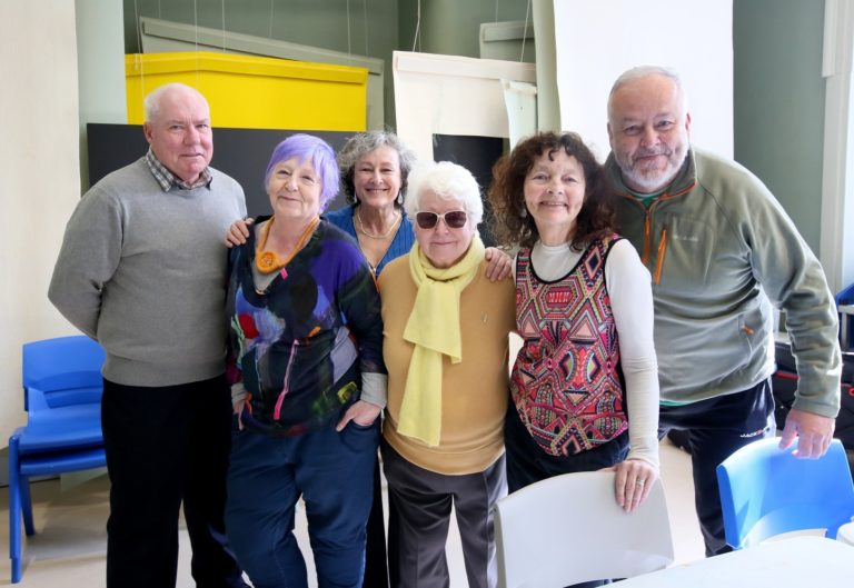 Gallery thumbnail. Fatima Groups United’s The Poetry Vigilantes writers group, IMMA, March 2026. Photo Mark Stedman.